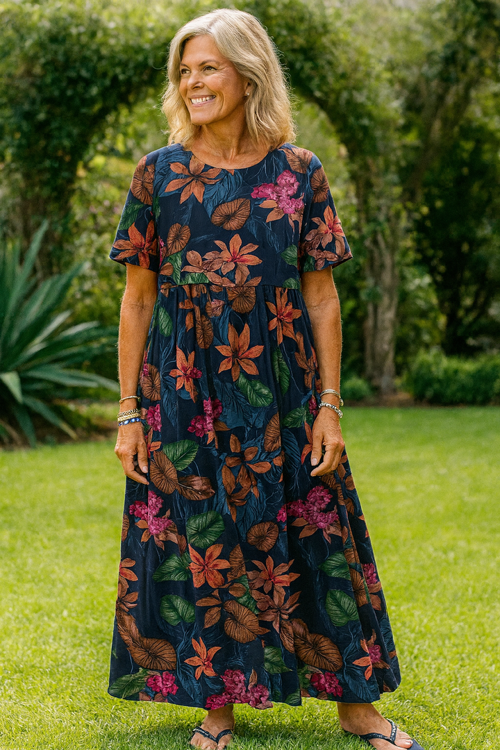 Masie | Vestido largo floral breezy – Donde la comodidad se une a la confianza (S-5XL)