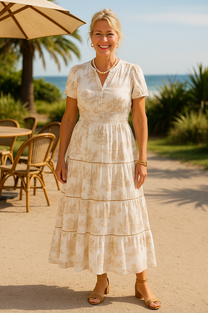 Marcelline | Maxi de toile atemporal – Comodidad elegante y favorecedora con fluidez sin esfuerzo