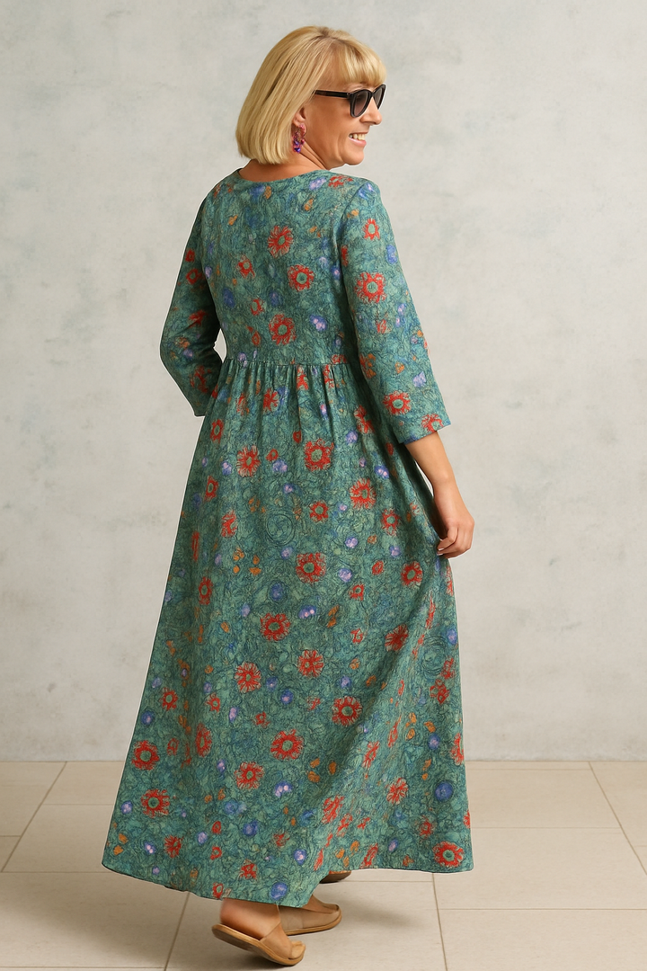 Elsie | Vestido de bolsillo vintage de corte holgado