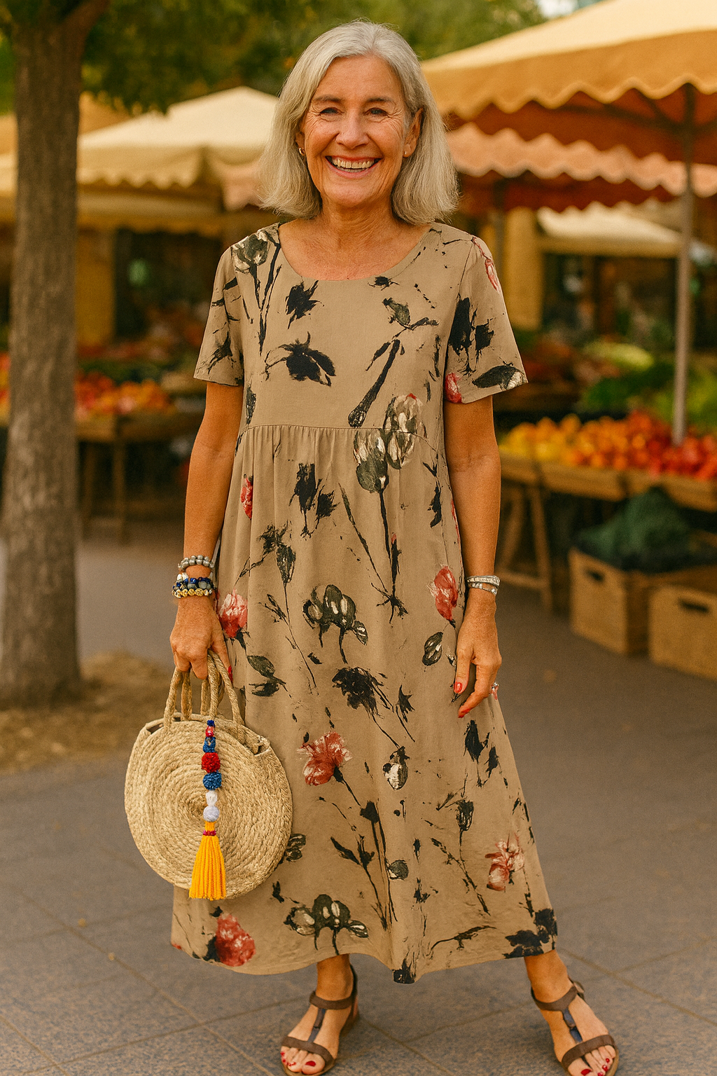 Lucie | Vestido largo floral vintage - Ligero, favorecedor y elegantemente sencillo