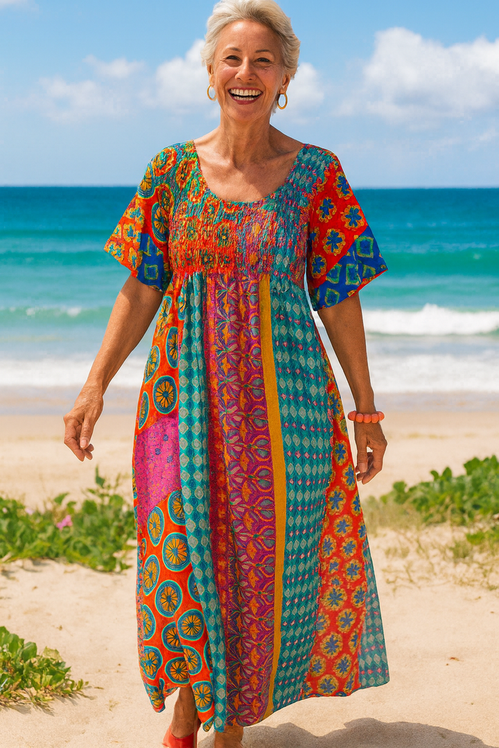 Althea| Vestido Largo Comfort – Facilidad Favorecedora para Cada Día