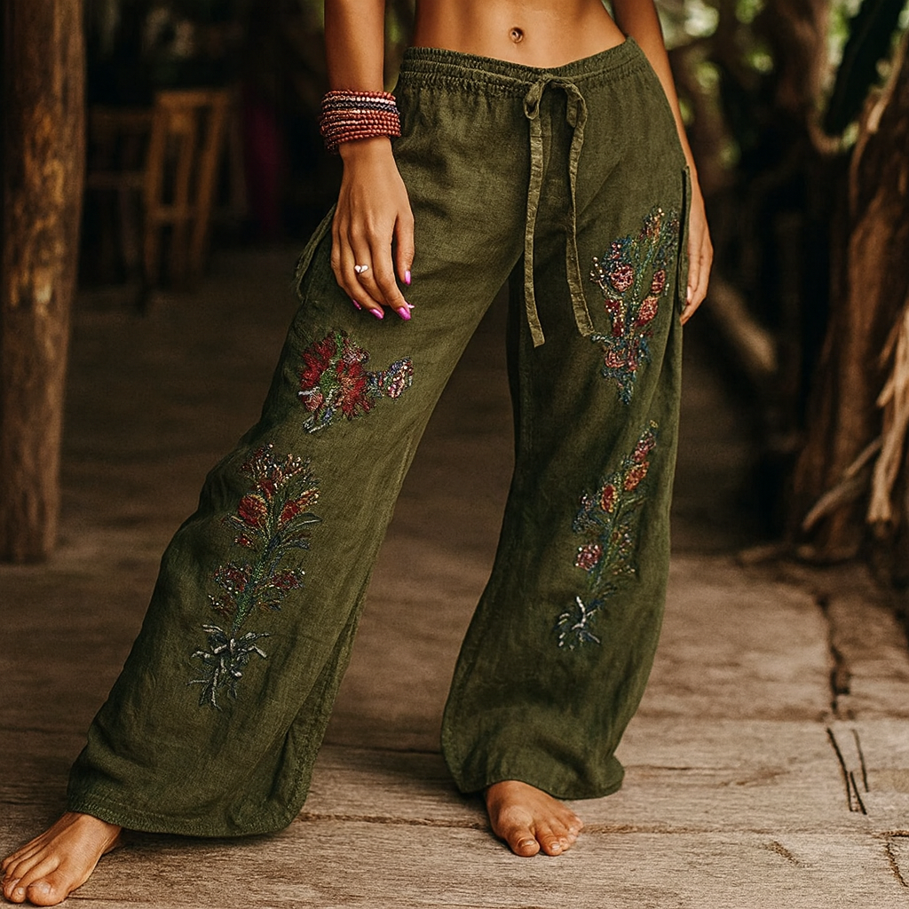 Pantalones Boho Cómodos y Sin Esfuerzo