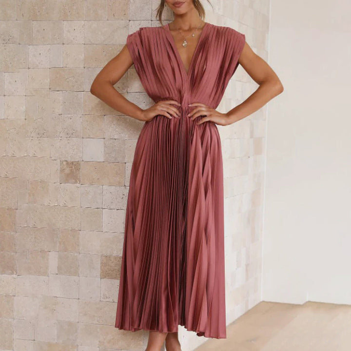 Marni™ | Vestido Midi Plisado Atemporal