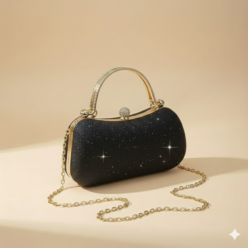 Bolso de mano pequeño y brillante