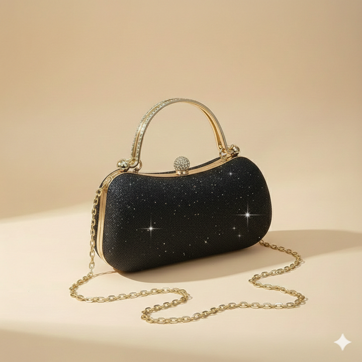 Bolso de mano pequeño y brillante