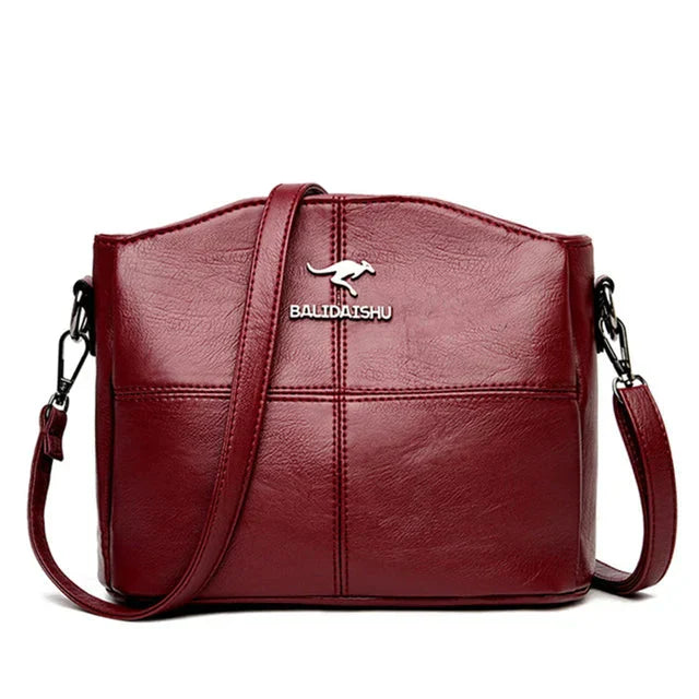 Bolso tote y bandolera de piel bordado elegante para mujer