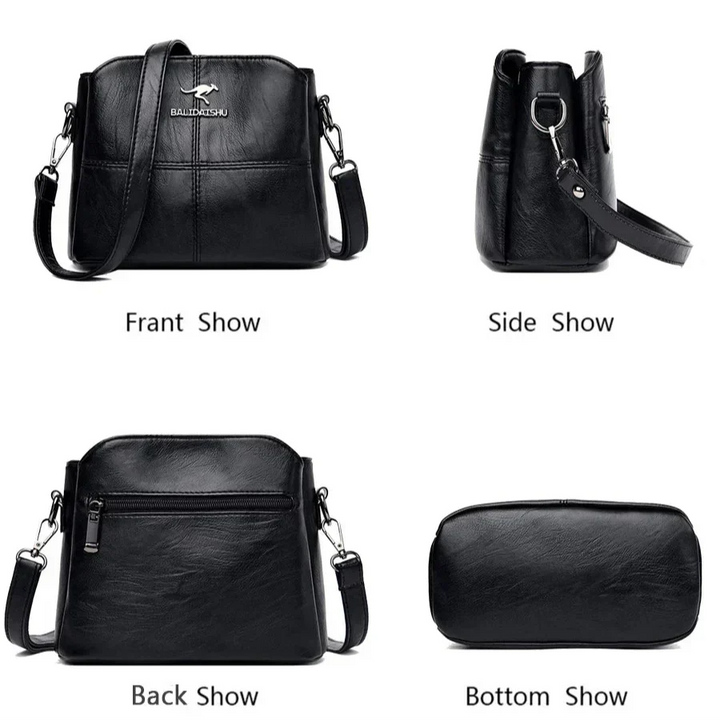 Bolso tote y bandolera de piel bordado elegante para mujer