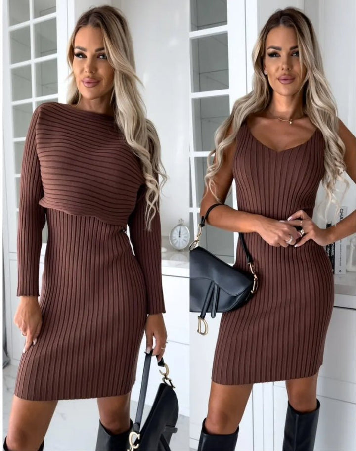 LARISSA™ - Conjunto de dos piezas de punto acanalado