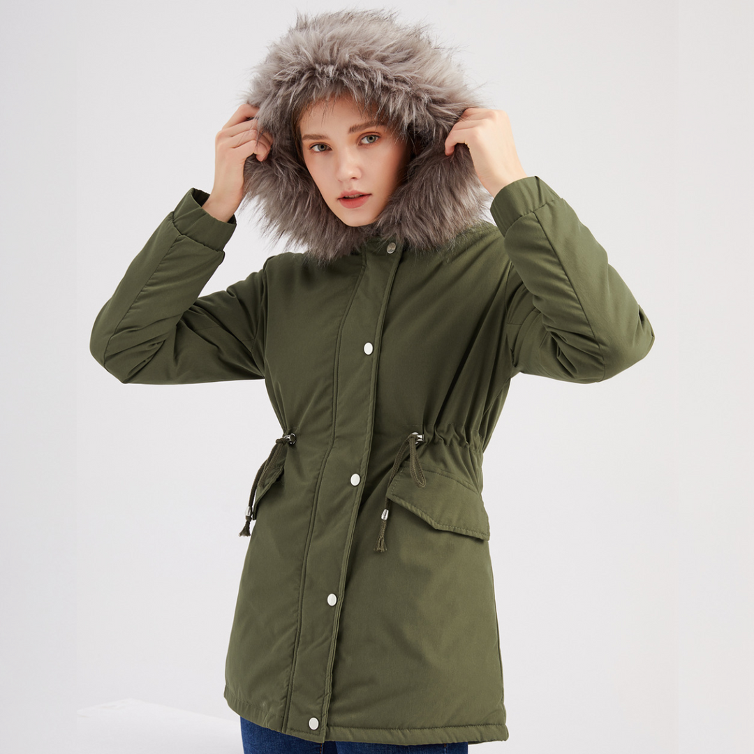 MARINA™ | Parka cálida con ribete de terciopelo