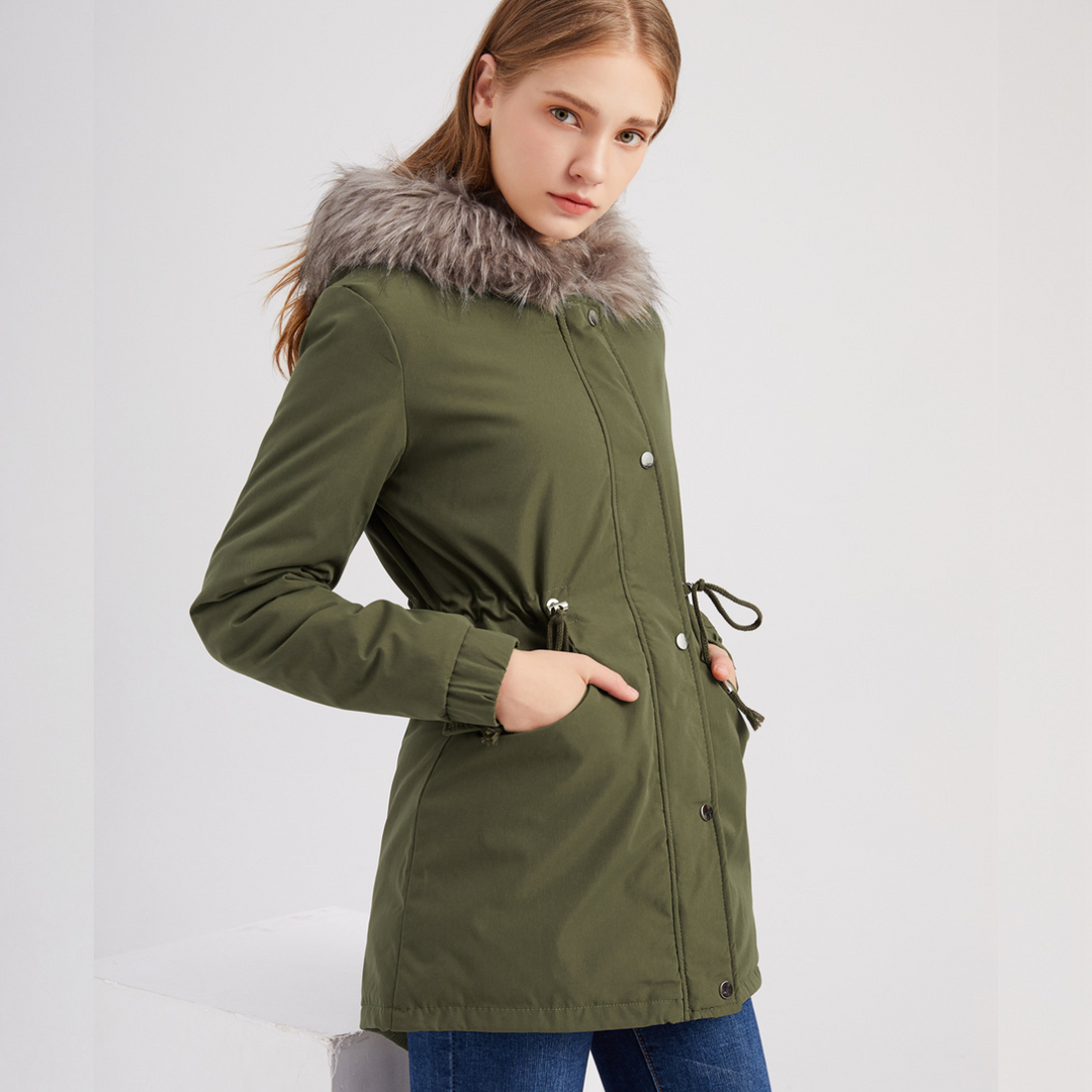 MARINA™ | Parka cálida con ribete de terciopelo
