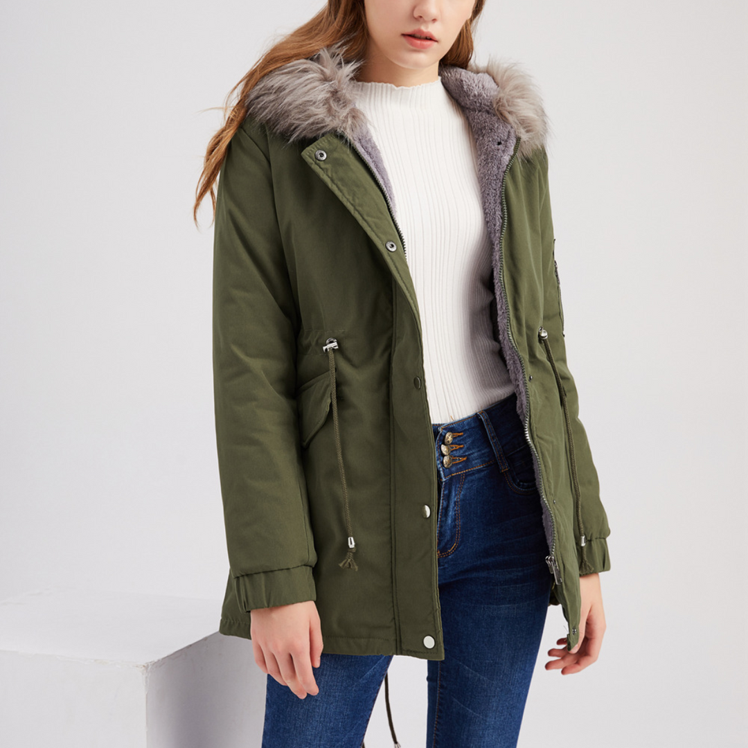 MARINA™ | Parka cálida con ribete de terciopelo