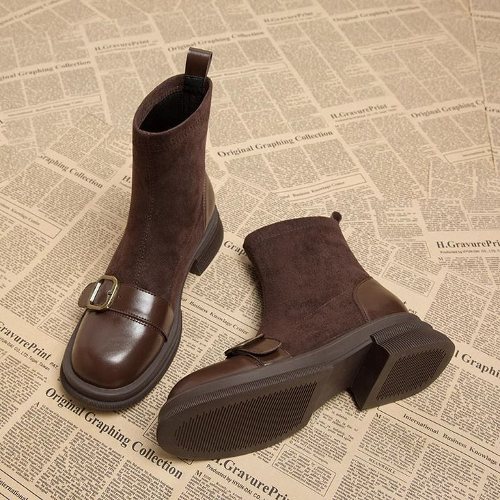 Fayloriah - Botas de Ante Cómodas