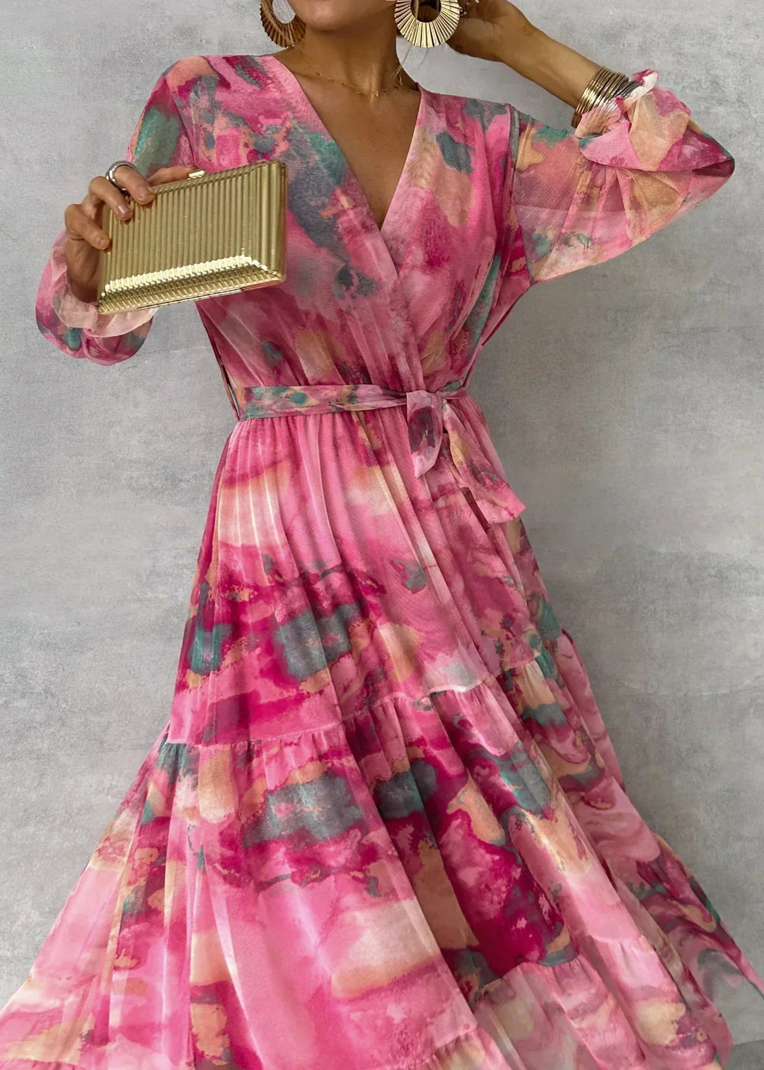 Meli | Vestido Cruzado con Estampado Floral