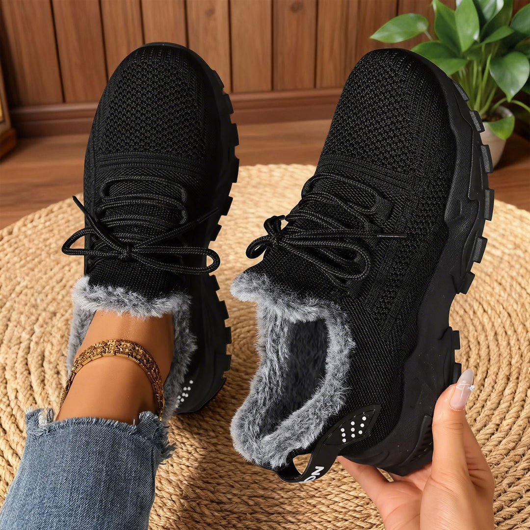 BRYDEE™ - Zapatillas ligeras casuales de forro polar con cordones