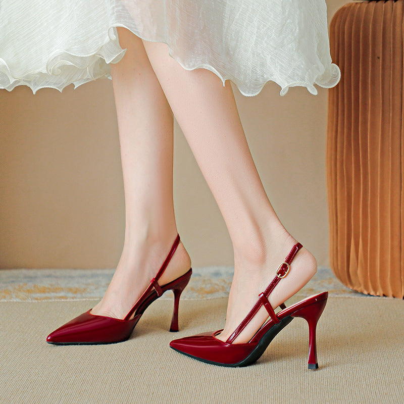 ZURI™ - Tacón de Aguja Elegante con Punta y Correa Ajustable