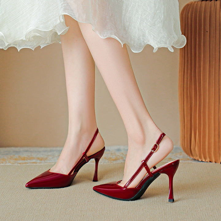 ZURI™ - Tacón de Aguja Elegante con Punta y Correa Ajustable