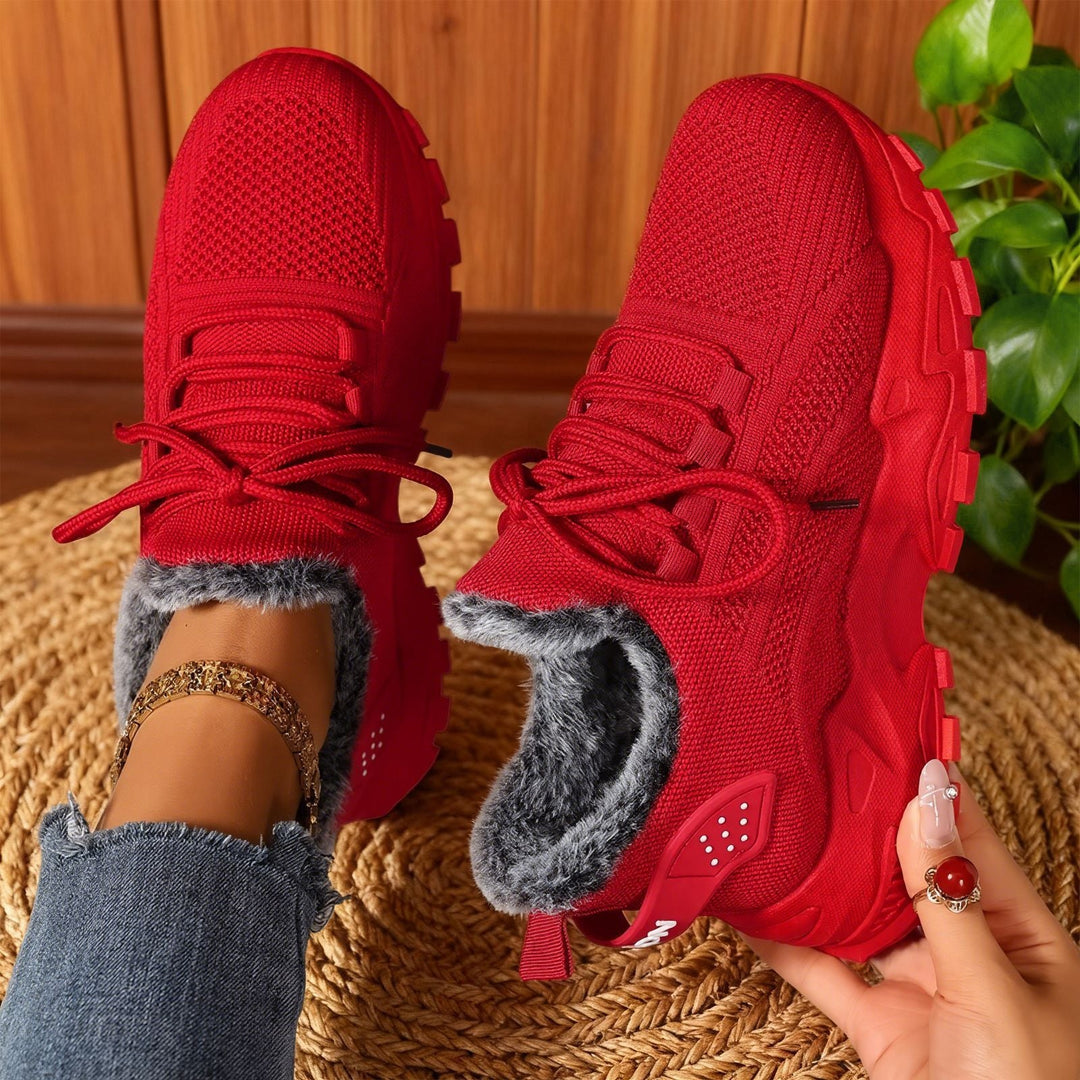 BRYDEE™ - Zapatillas ligeras casuales de forro polar con cordones