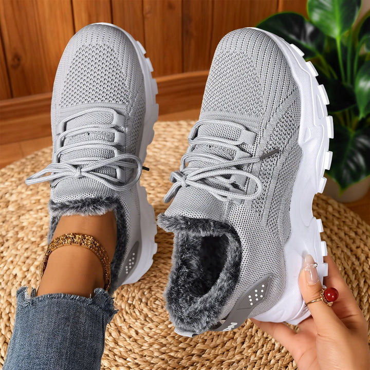 BRYDEE™ - Zapatillas ligeras casuales de forro polar con cordones