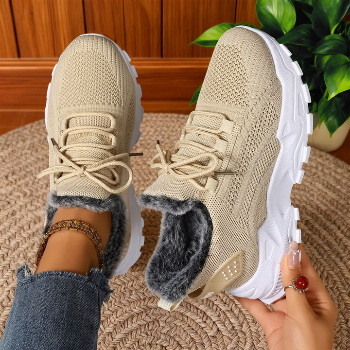 BRYDEE™ - Zapatillas ligeras casuales de forro polar con cordones