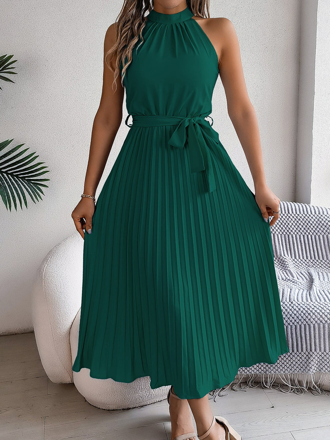 CEDRINE™ – Elegante Vestido Midi Plisado
