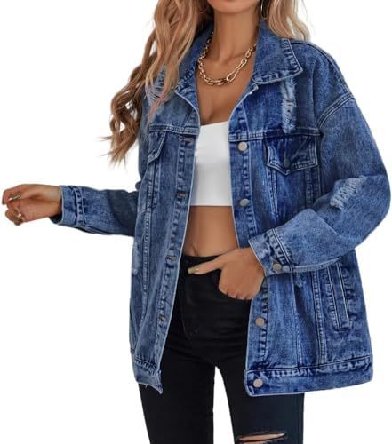 AMIYAH™ - Chaqueta vaquera casual con flecos rasgados y bolsillos para el estilo diario