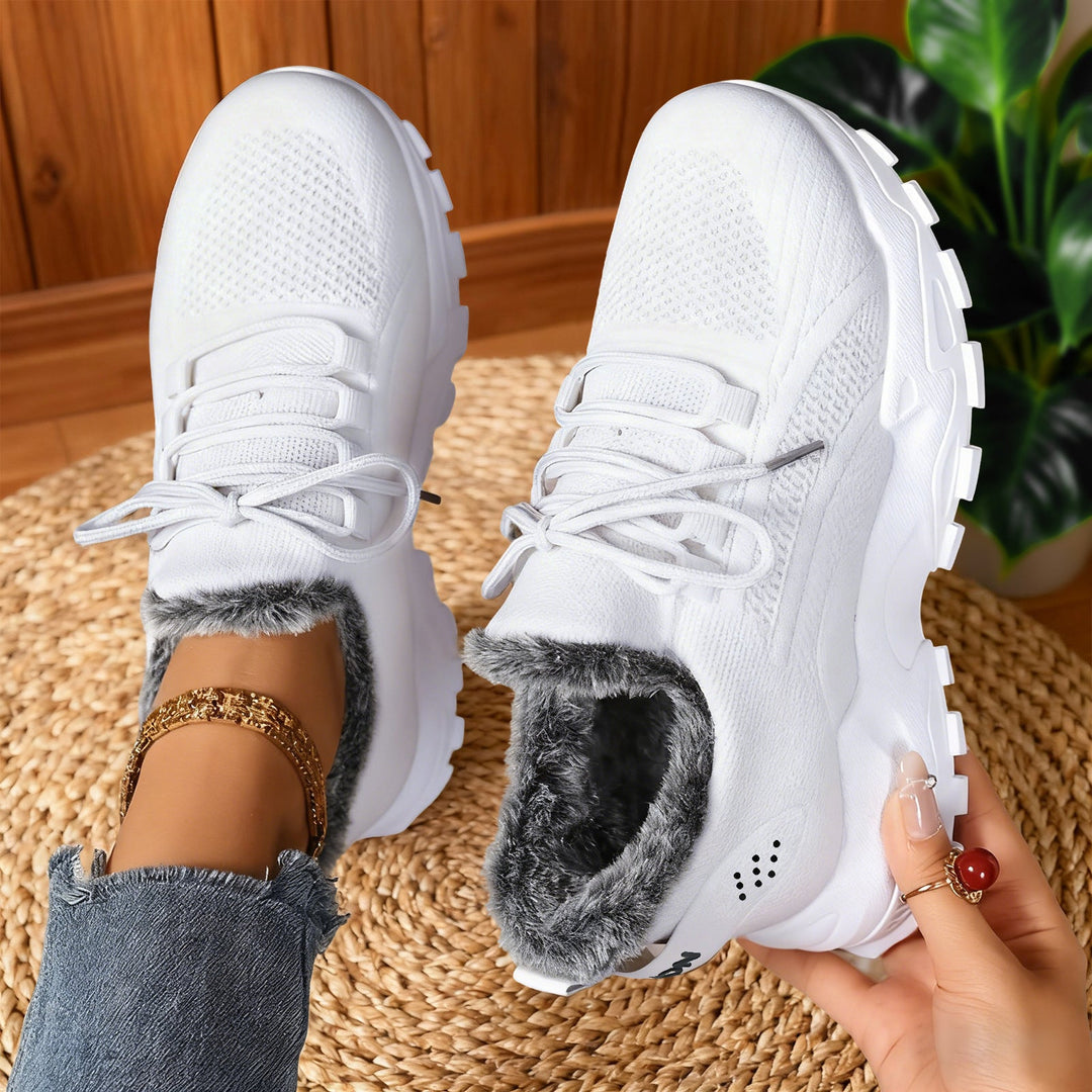 BRYDEE™ - Zapatillas ligeras casuales de forro polar con cordones