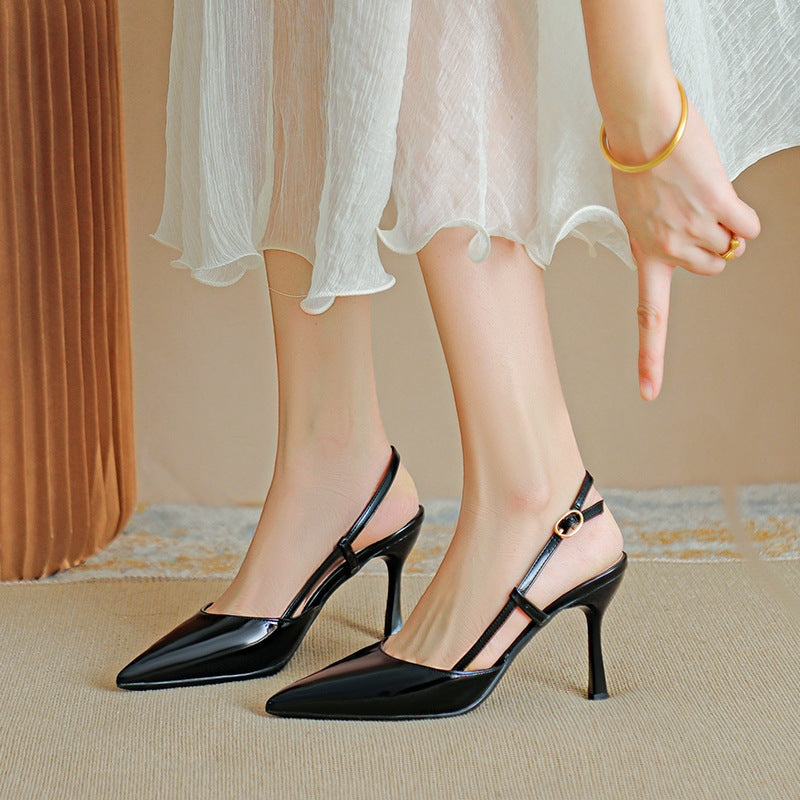 ZURI™ - Tacón de Aguja Elegante con Punta y Correa Ajustable
