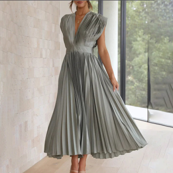 Marni™ | Vestido Midi Plisado Atemporal