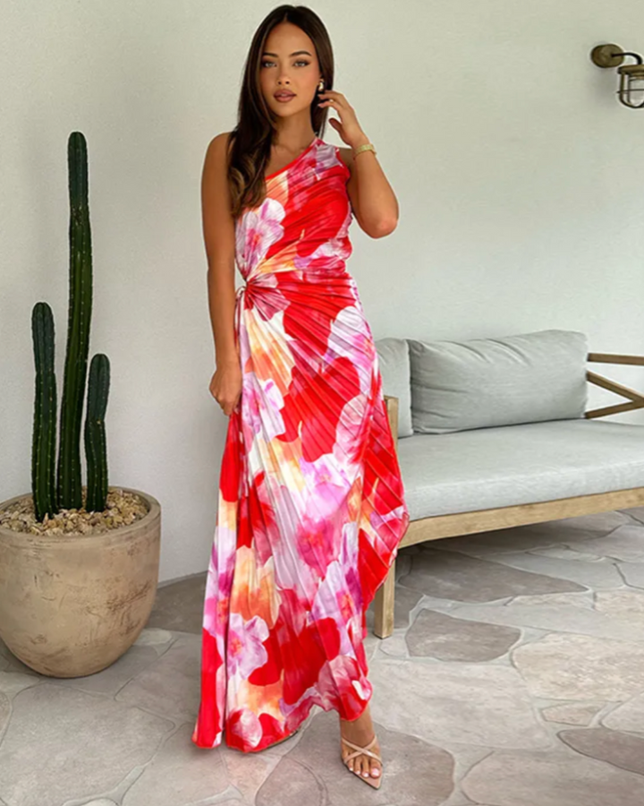 Celeste | Vestido de Noche Tropical Vibrante