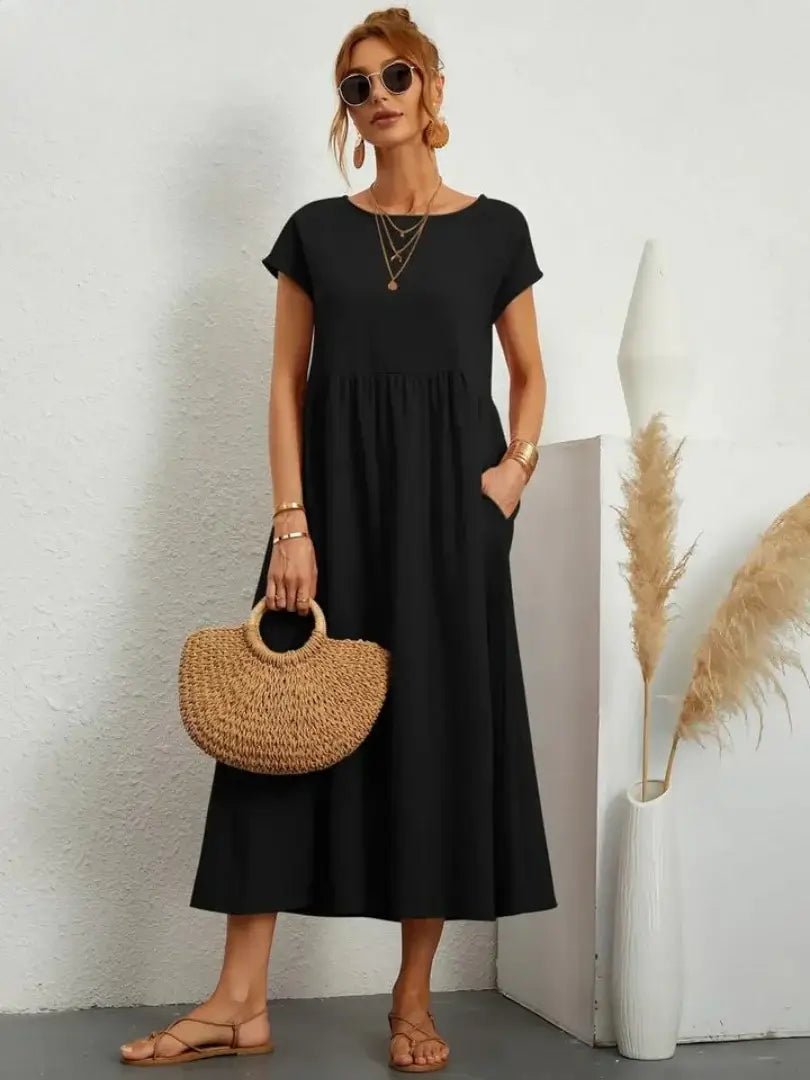Celine | Vestido midi con bolsillos