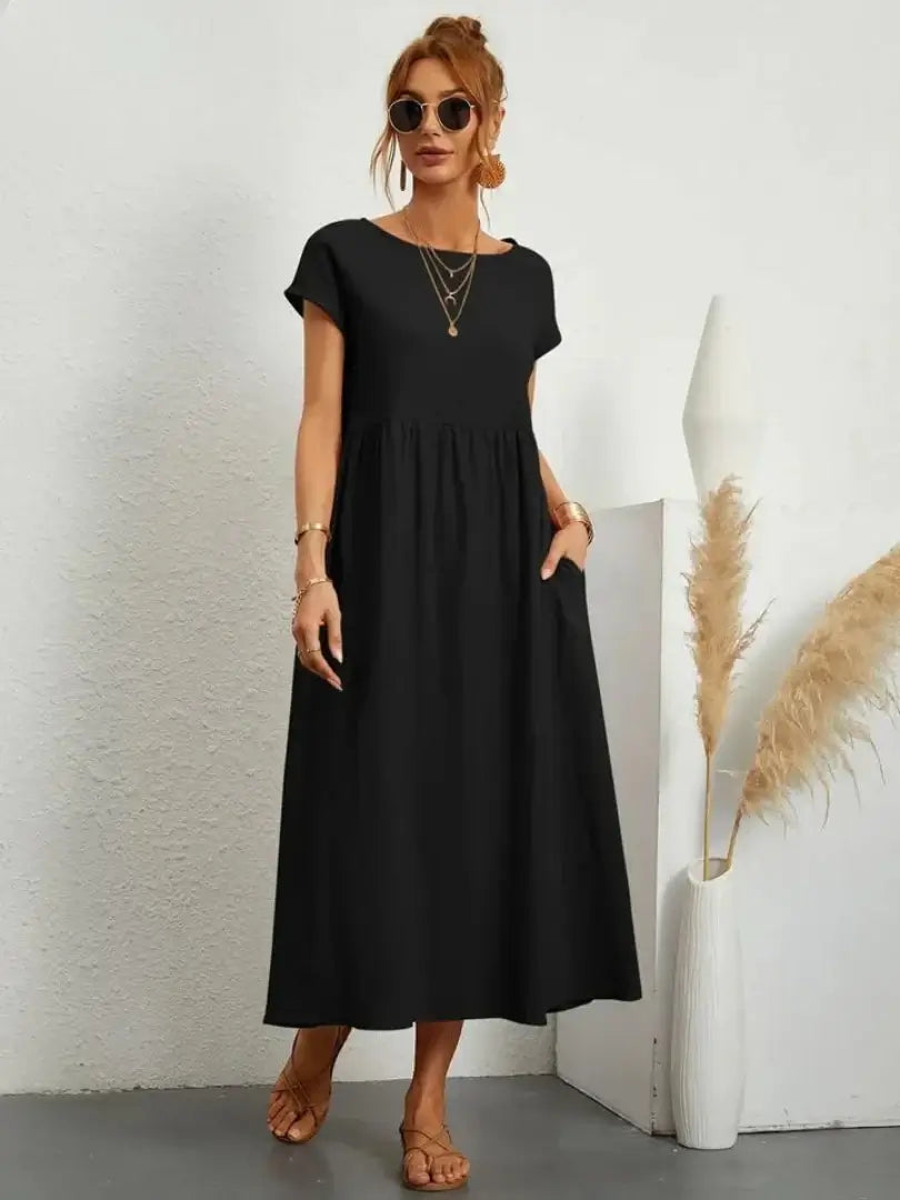 Celine | Vestido midi con bolsillos
