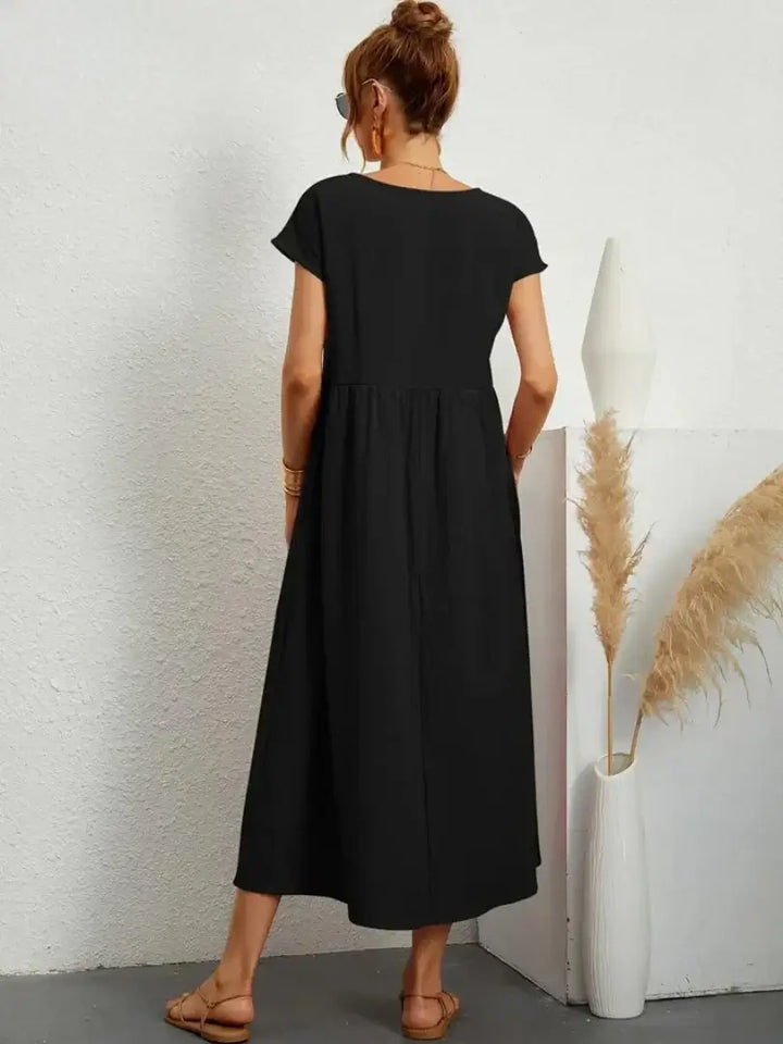 Celine | Vestido midi con bolsillos