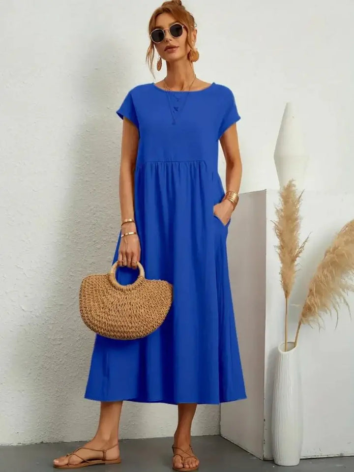 Celine | Vestido midi con bolsillos