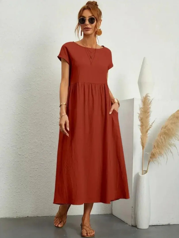 Celine | Vestido midi con bolsillos