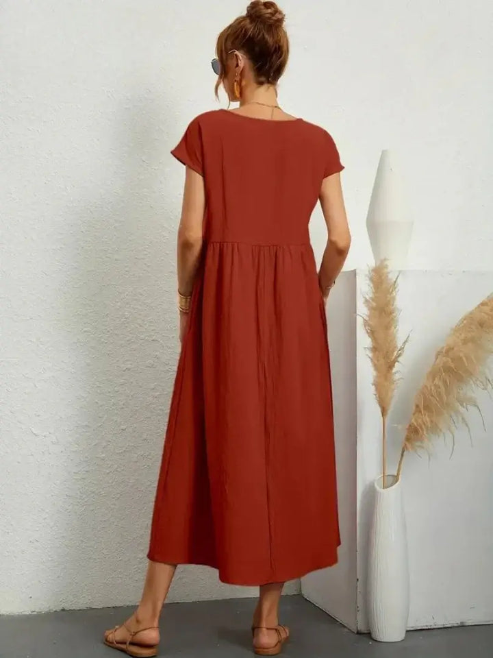 Celine | Vestido midi con bolsillos