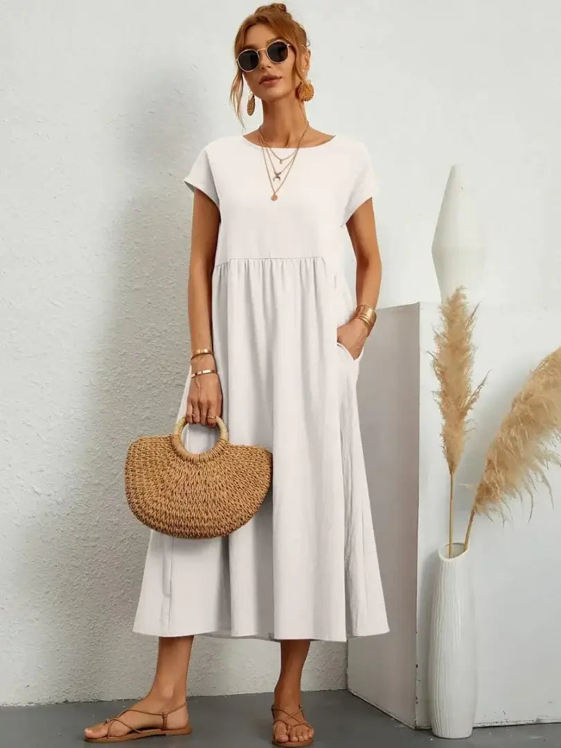 Celine | Vestido midi con bolsillos