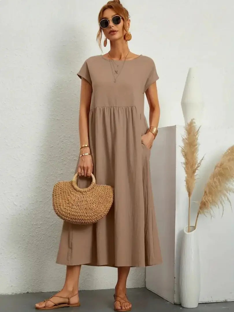 Celine | Vestido midi con bolsillos