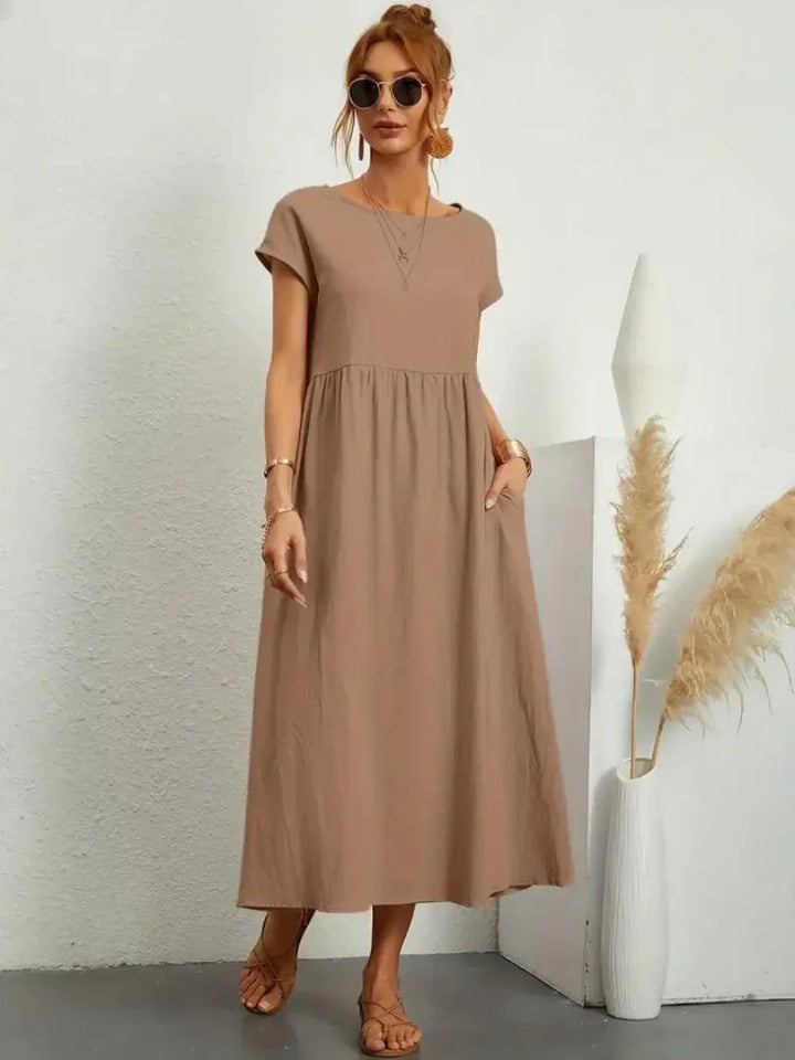 Celine | Vestido midi con bolsillos