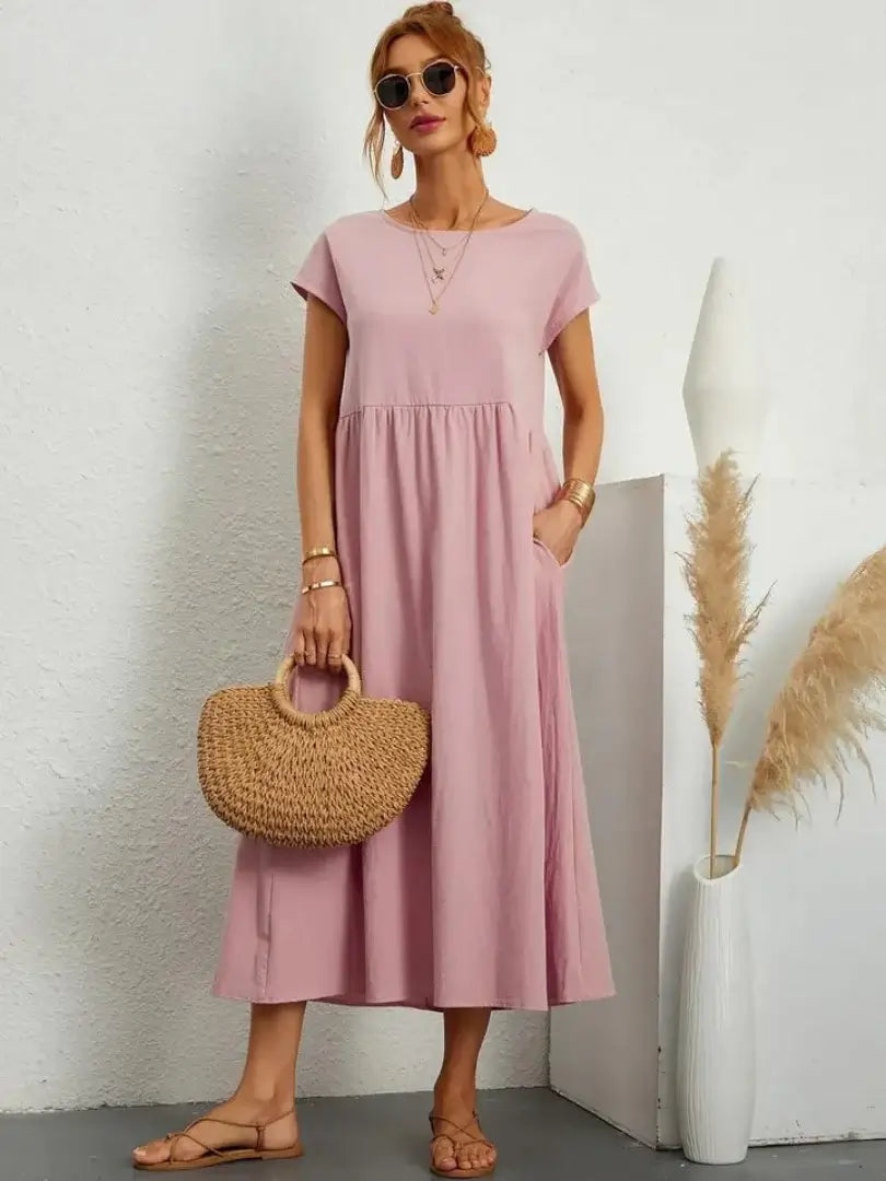 Celine | Vestido midi con bolsillos