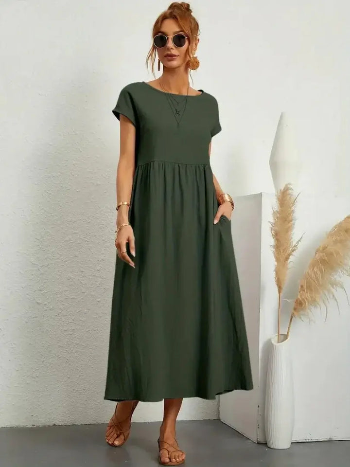 Celine | Vestido midi con bolsillos