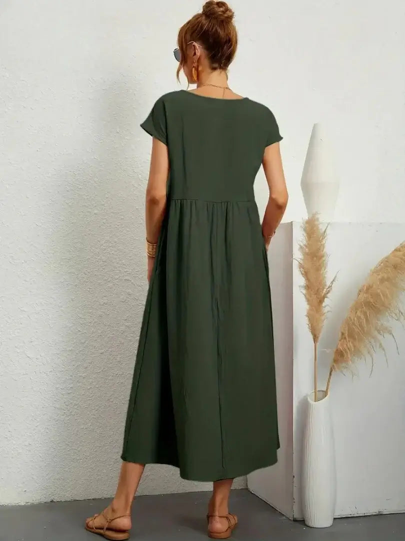 Celine | Vestido midi con bolsillos
