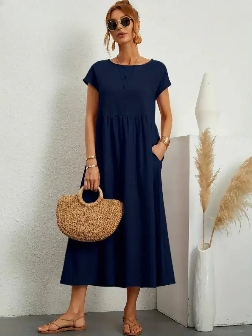 Celine | Vestido midi con bolsillos