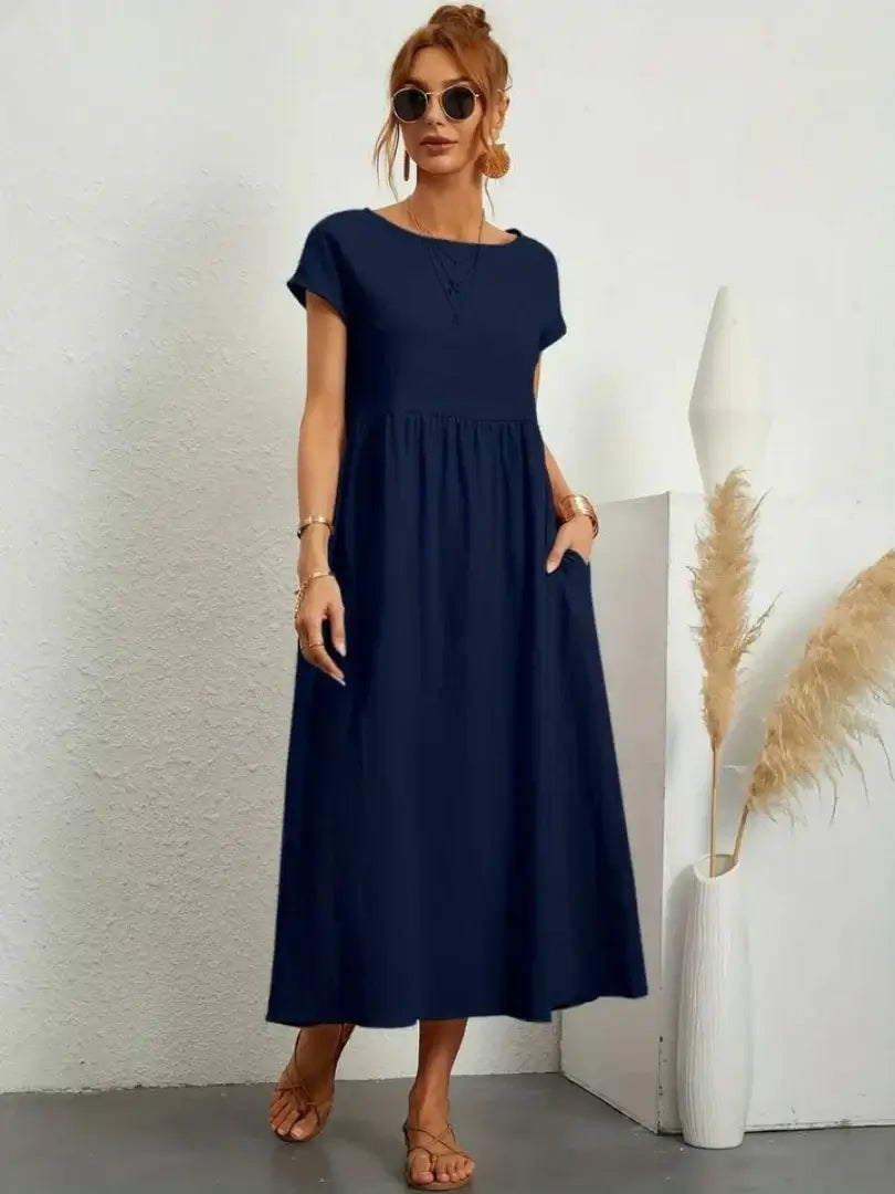 Celine | Vestido midi con bolsillos