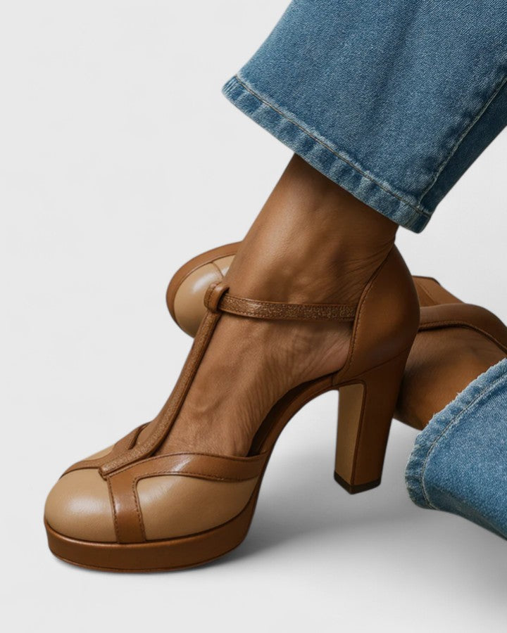 Ewa Tacones Cómodos - Marrón