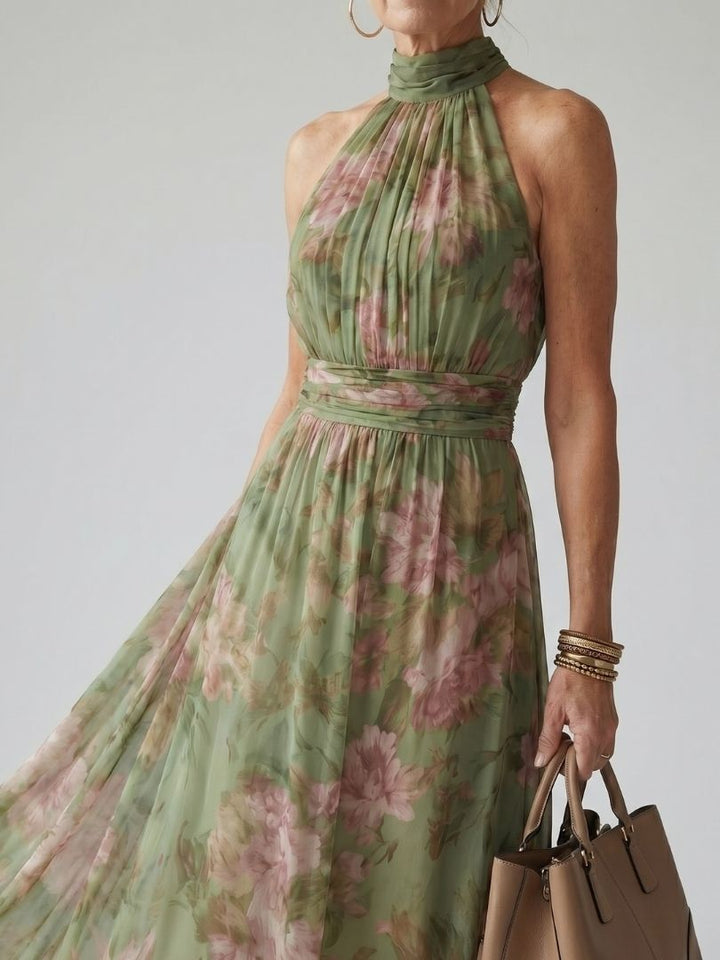 Mirelle | Vestido Midi Halter Floral