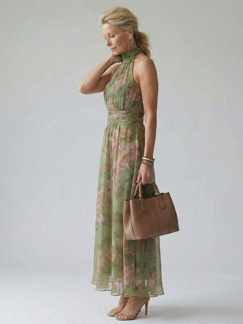 Mirelle | Vestido Midi Halter Floral