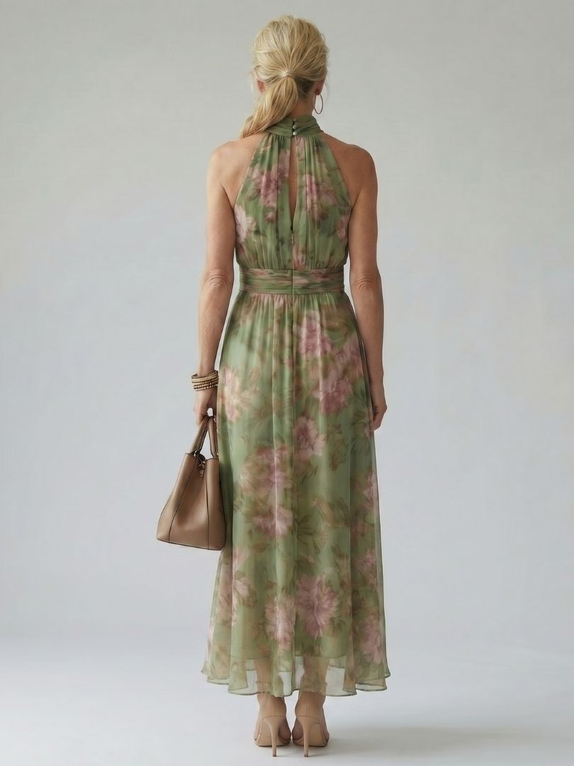 Mirelle | Vestido Midi Halter Floral