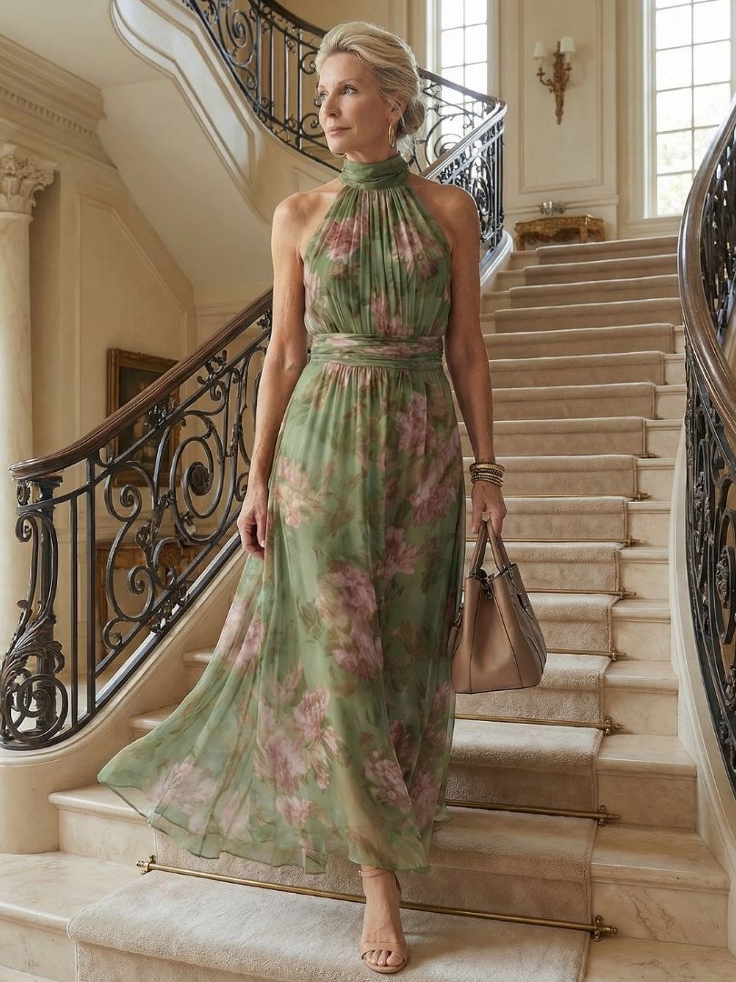 Mirelle | Vestido Midi Halter Floral