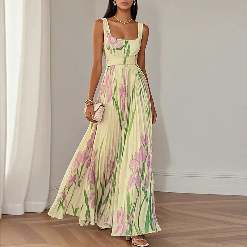Oriah™ | Vestido Maxi Floral Línea A