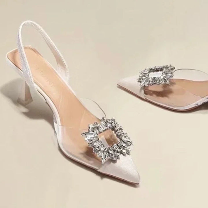 ROCHELLE™ – Zapatos de tacón puntiagudos con brillo sofisticado